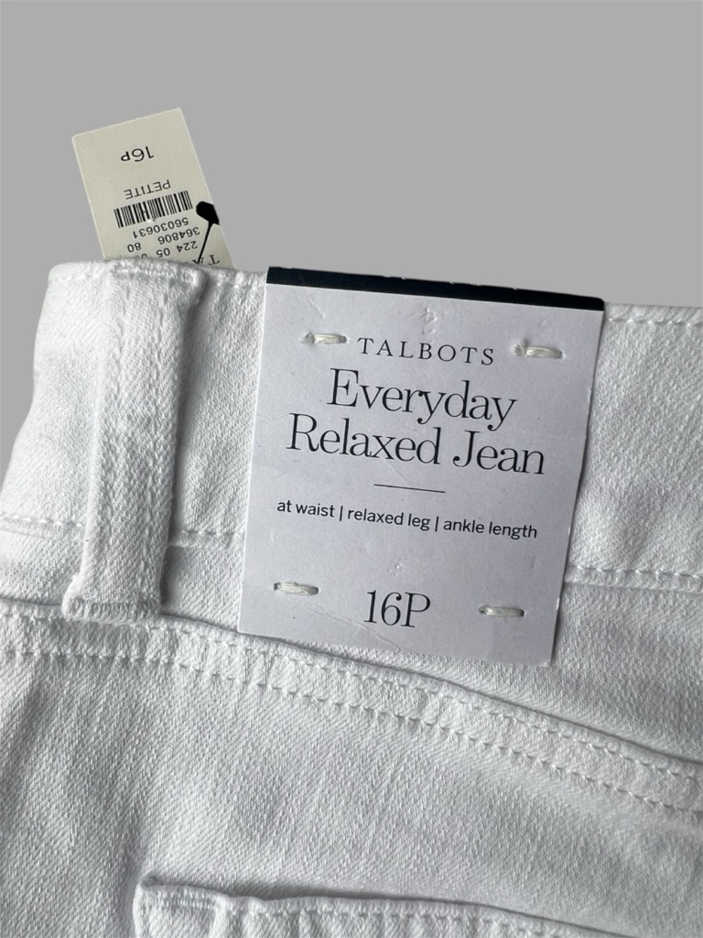 Talbots women’s everyday Jean in white denim ankle stretch pants NWT 16 petite - Picture 7 of 10